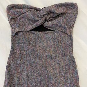 TOPSHOP Strapless Shimmery Bodysuit Top ✨ 💫